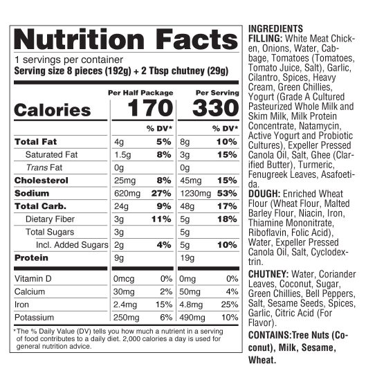 Nutrition info