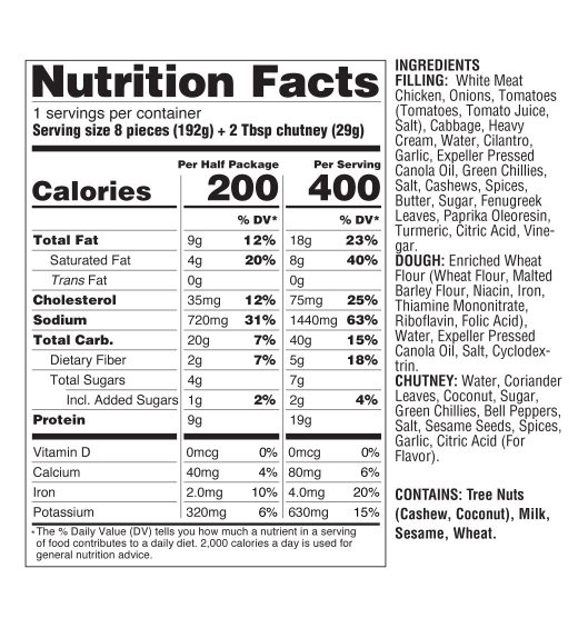 Nutrition info