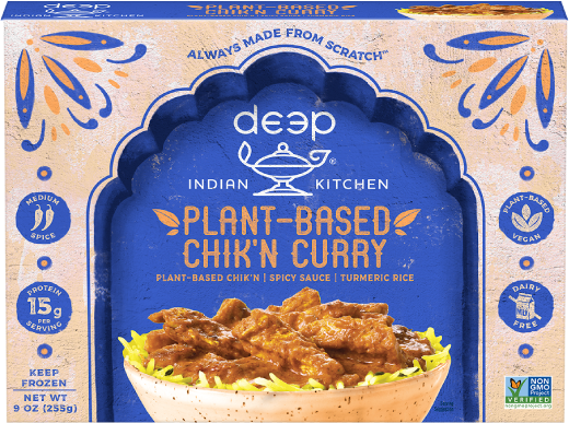 Plant-based chik'n curry